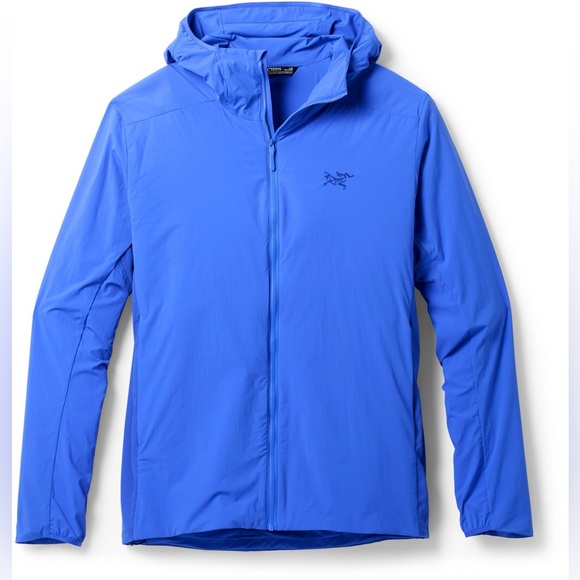 NWT Arc'teryx Mns Electra Insulated Atom SL Hoody Hiking Jacket Windbreaker Blue - Picture 1 of 5